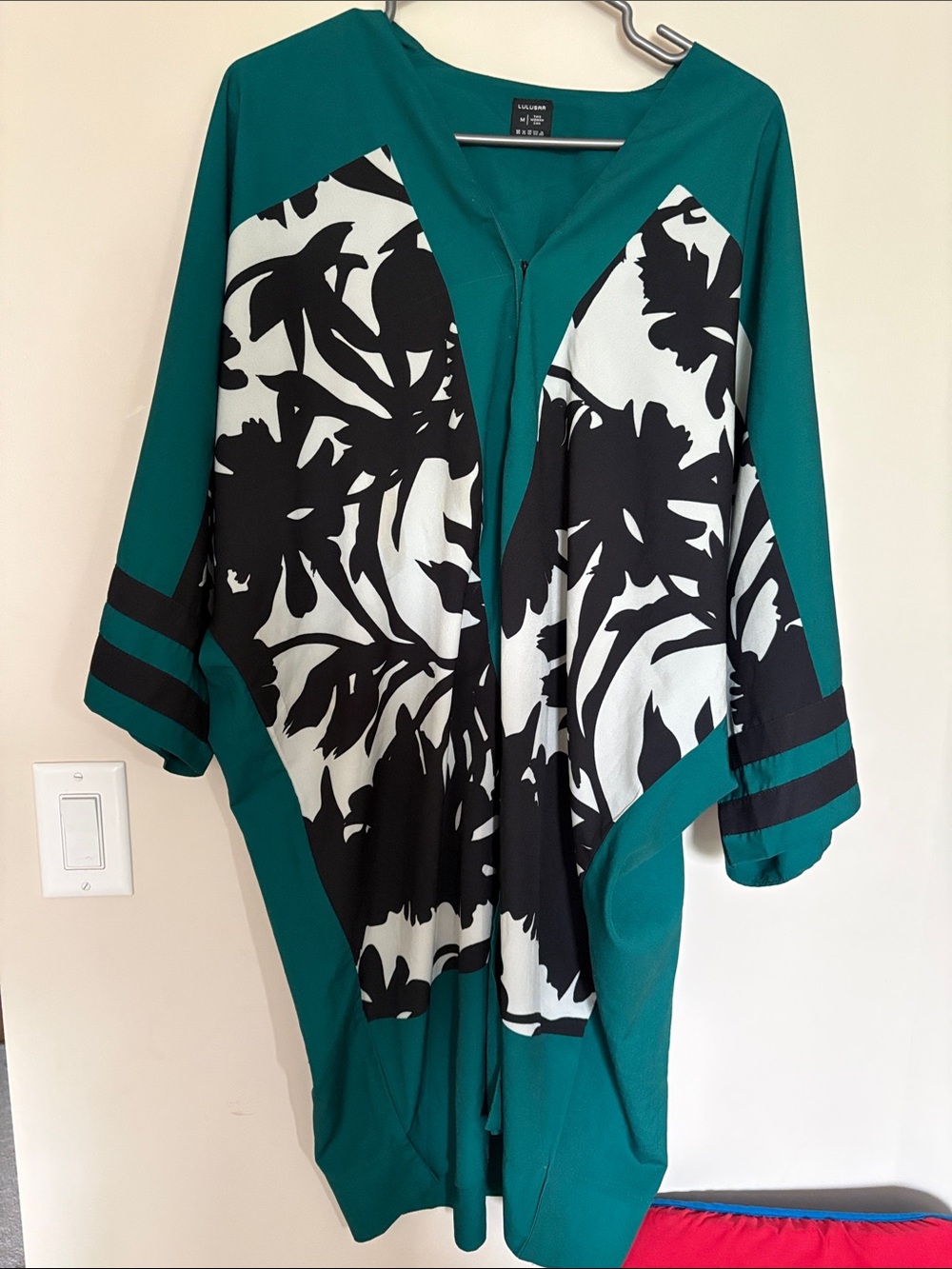 Green and Black Floral Open-Front Pakistan cover sari